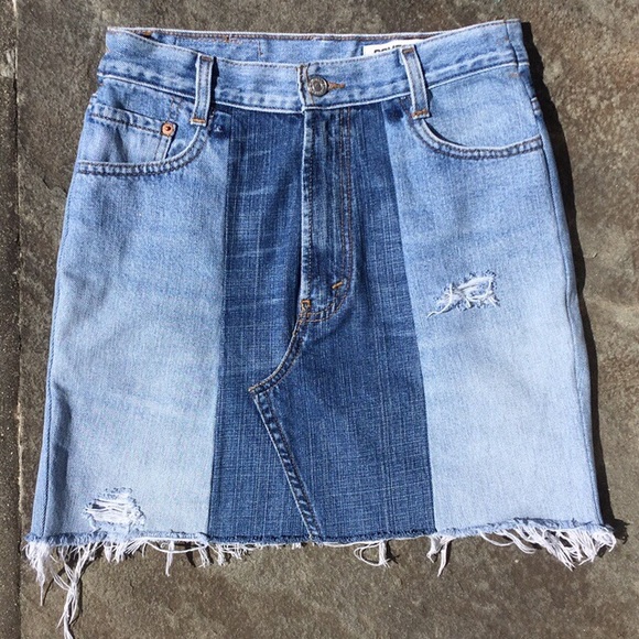 Levi's Dresses & Skirts - Levi’s Reworked 2-Tone Denim Mini Skirt